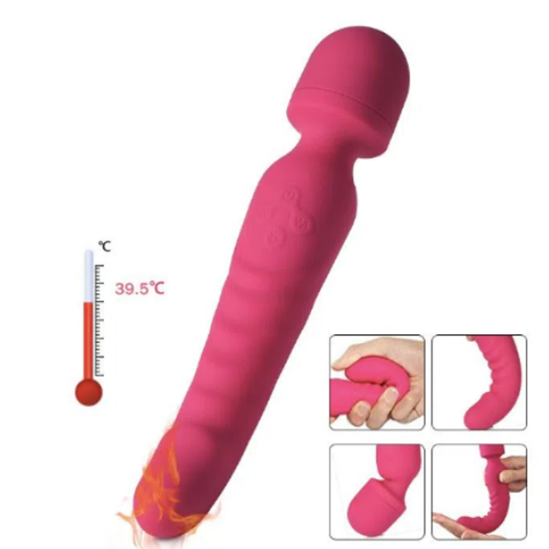 Vibromasseur de charge USB en silicone étanche Sex Toy féminin (Vibromasseur)